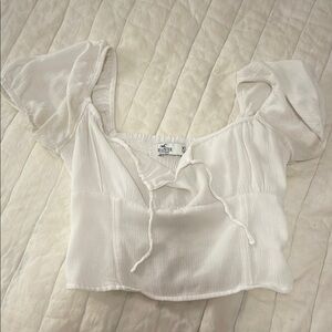 White Puff Sleeve Top